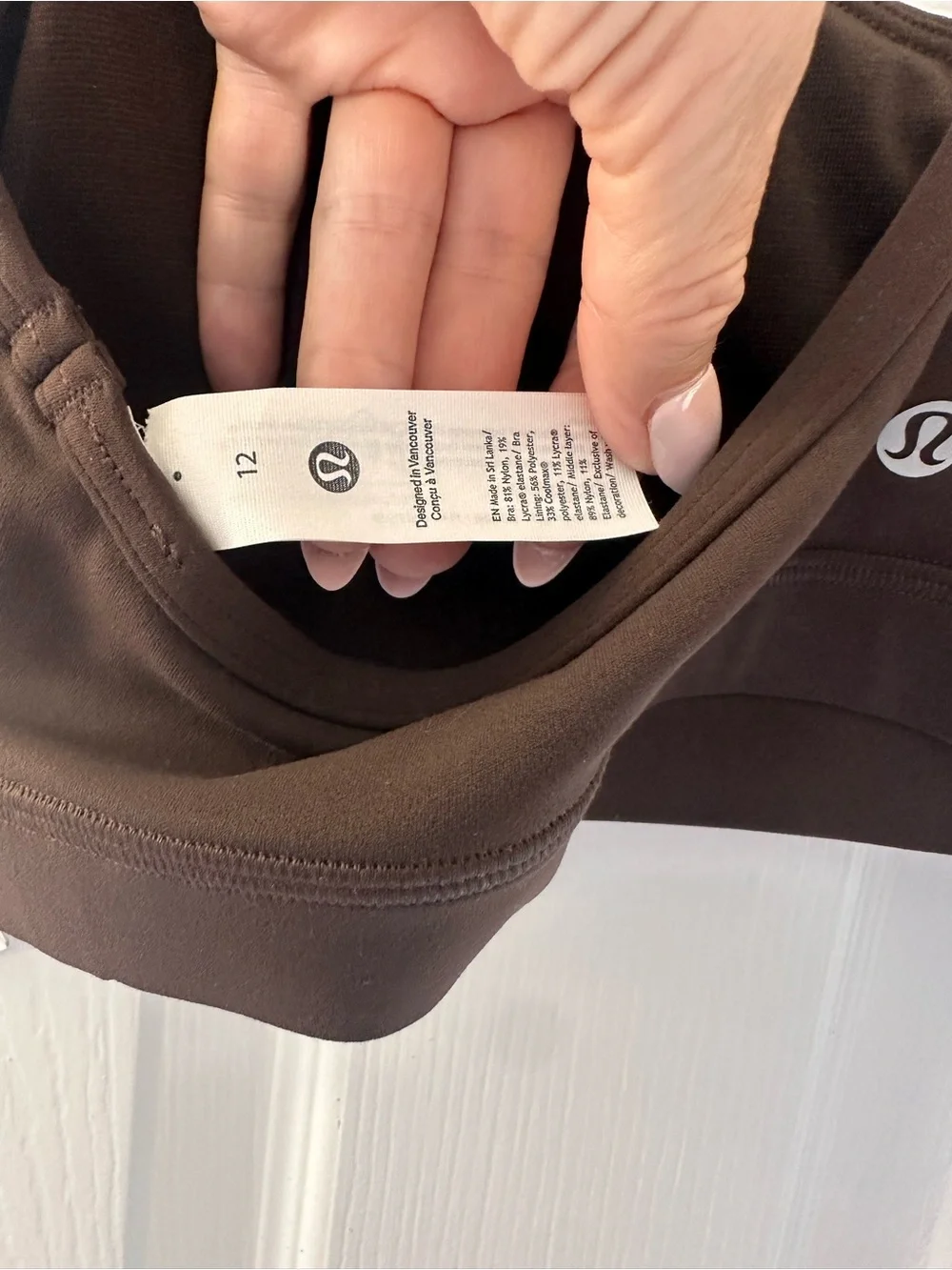 Lululemon - Brown Flow Y Nulu Bra- 12 NWT